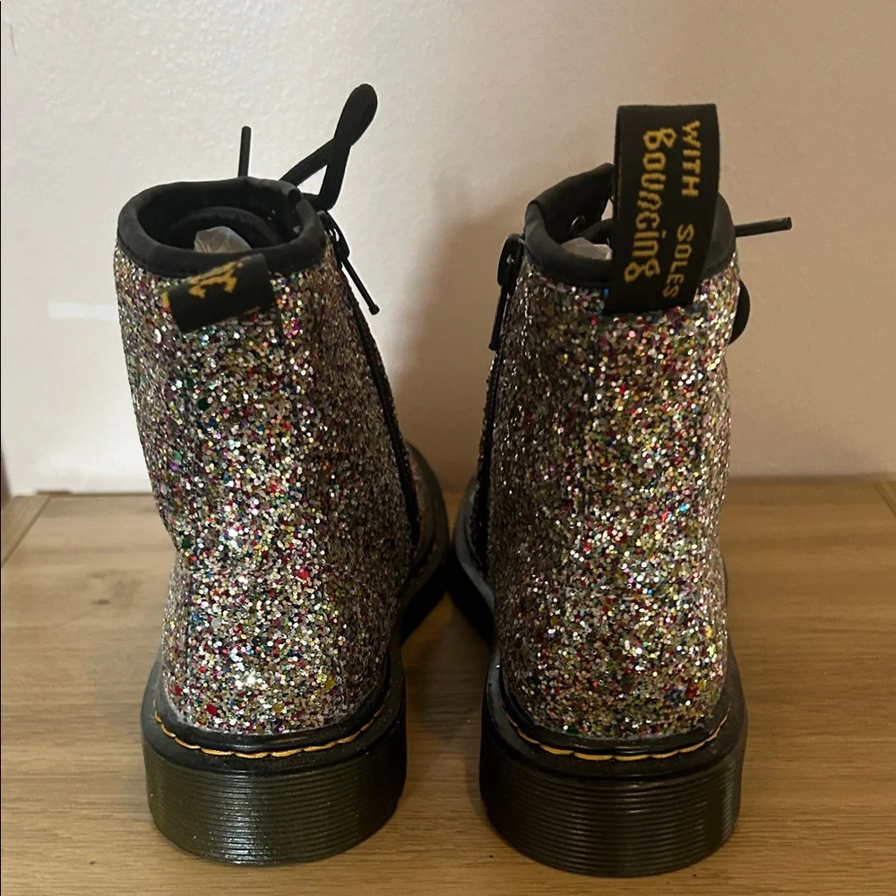 Dr. Martens Girls Sparkle Combat Boots - Glitter Boots